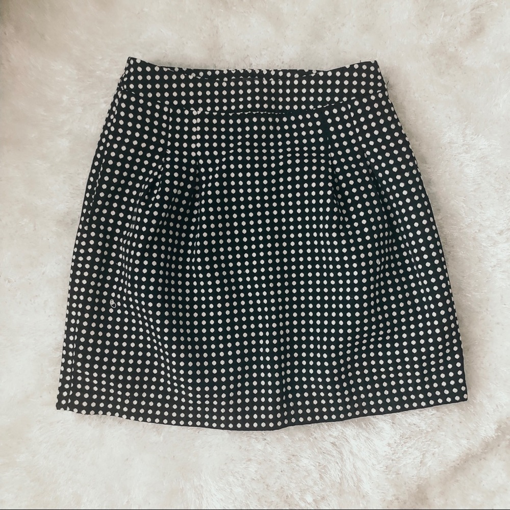 The Limited Black/White Dotted Mini Skirt Size 0